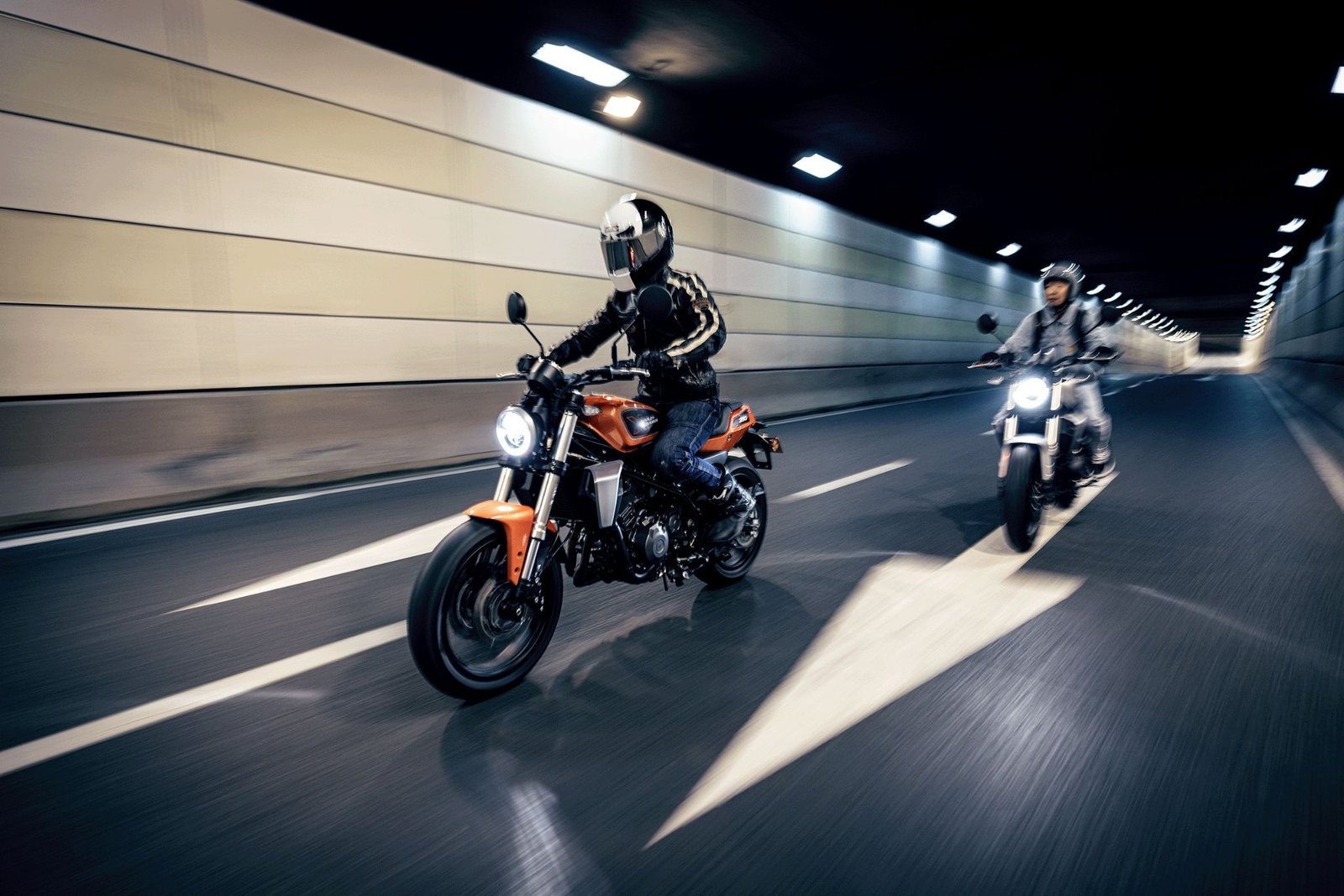 Harley-Davidson riders in motion
